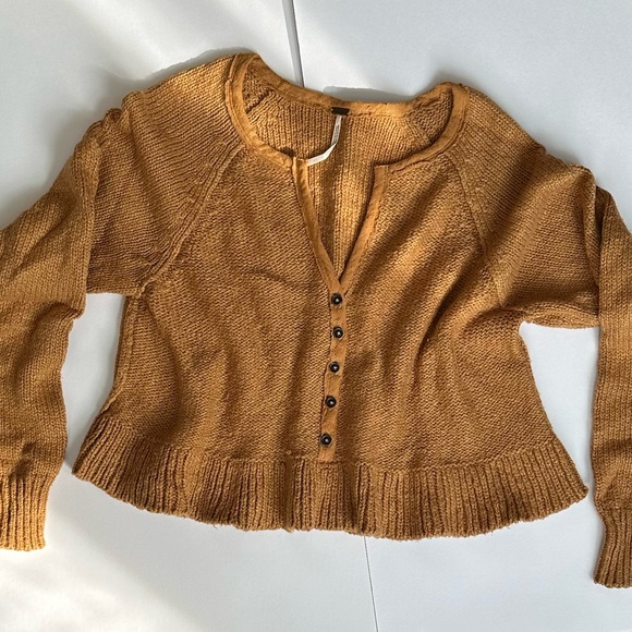 Free People Sweaters - Free People Sweetheart Henley Sweater